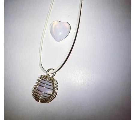 Opal Sacred Heart Necklace