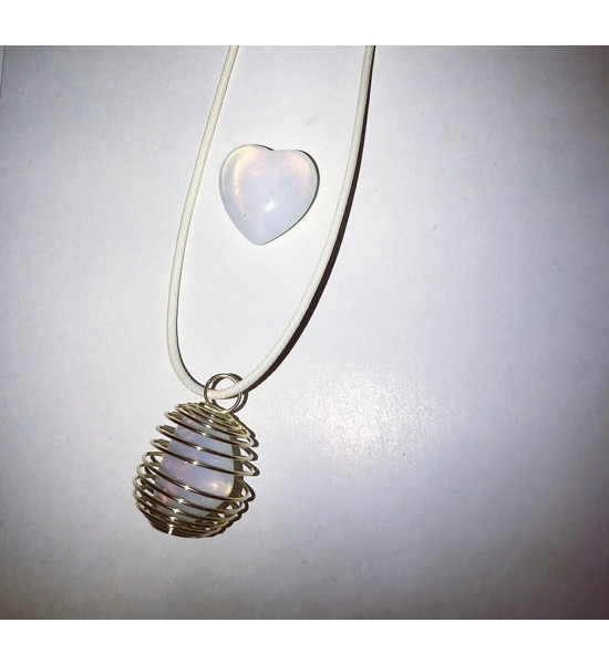 Opal Sacred Heart Necklace