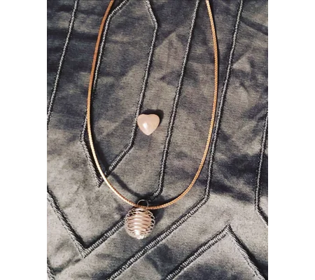 Rose Quartz Heart Necklace