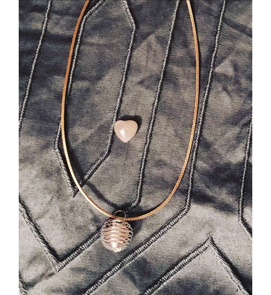 Rose Quartz Heart Necklace
