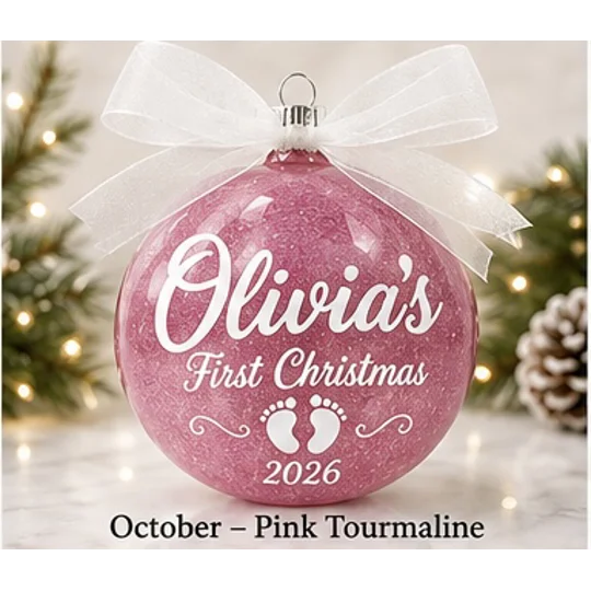 Personalized Name with Birthstone Ornament