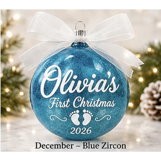 Personalized Name with Birthstone Ornament