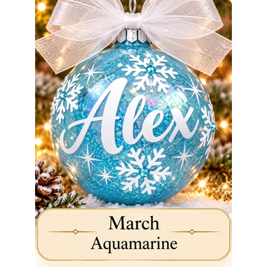 Personalized Name with Birthstone Ornament