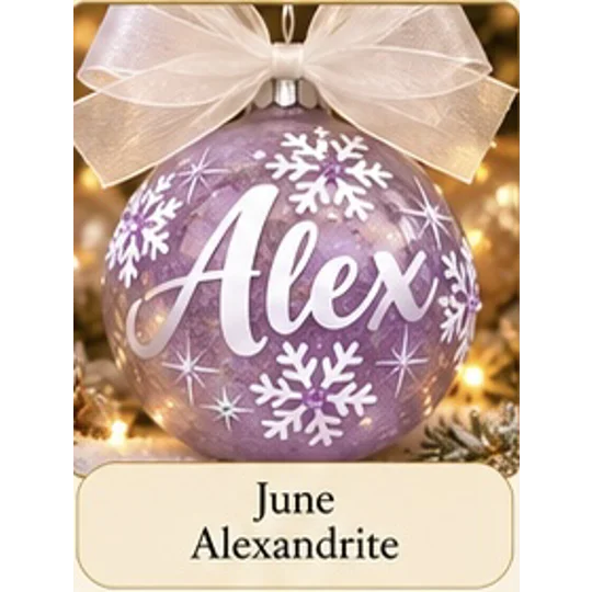 Personalized Name with Birthstone Ornament