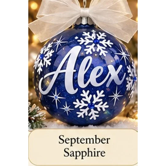 Personalized Name with Birthstone Ornament