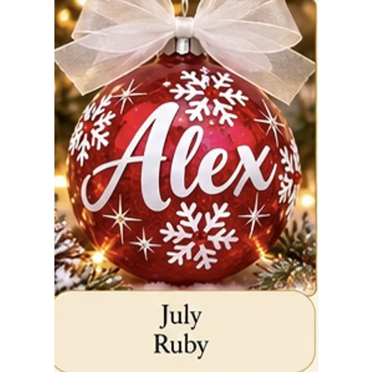 Personalized Name with Birthstone Ornament
