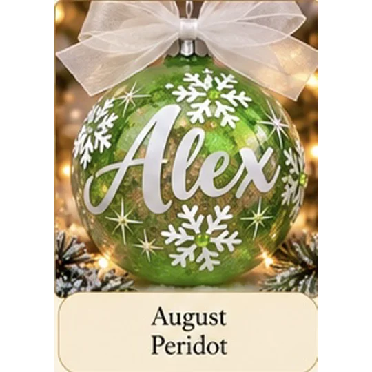 Personalized Name with Birthstone Ornament