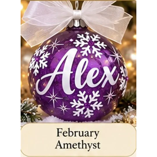Personalized Name with Birthstone Ornament