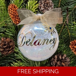 Personalized Name with Birthstone Ornament