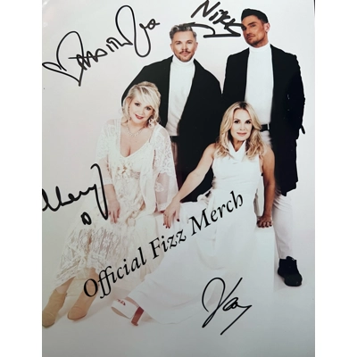 The Fizz Hand Signed White Photo