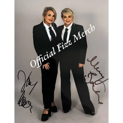 Hand Signed Cheryl & Jay Black Suits Photo