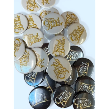 Wearing Cheryl Baker Badge