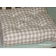 Seat Pad Natural Cream Gingham Check Retro Kitch.. Seat Pad Natural Cream Gingham Check Retro Kitch..