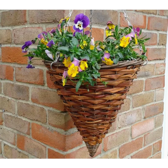 Local Rattan Cone Hanging Basket
