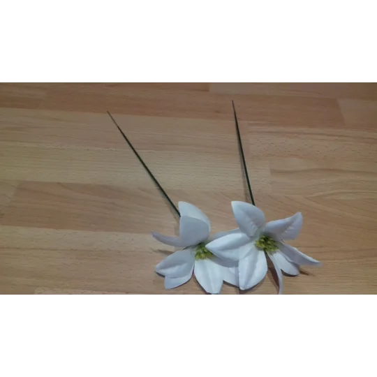 10 x White Poinsettia Flowers