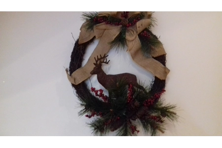 Reindeer Christmas Wreath