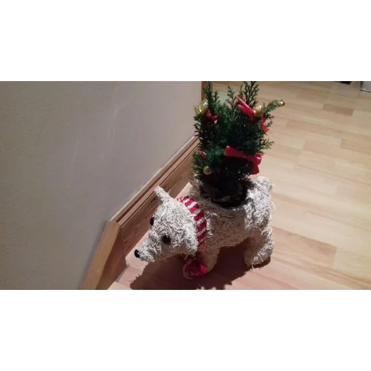 Polar Bear Christmas Planter