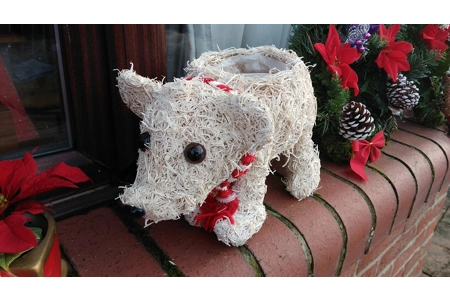 Polar Bear Christmas Planter Polar Bear Christmas Planter