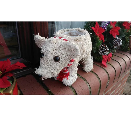Polar Bear Christmas Planter