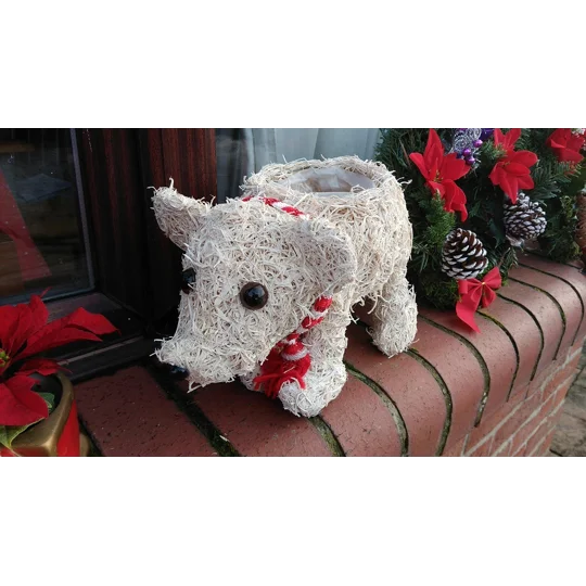 Polar Bear Christmas Planter