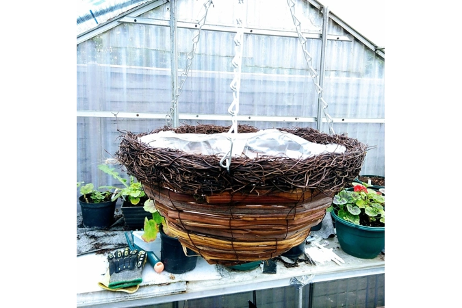 Rattan deals hanging basket