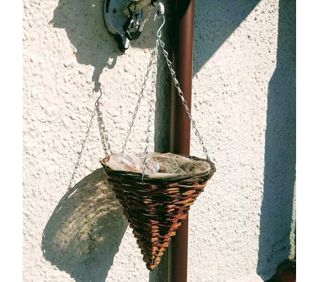 Local Rattan Cone Hanging Basket