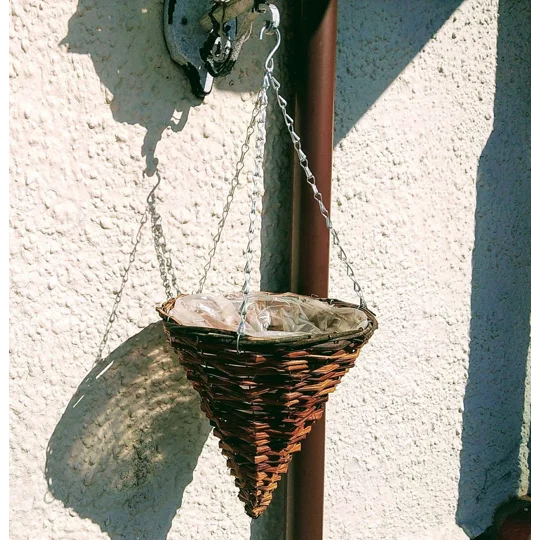 Local Rattan Cone Hanging Basket
