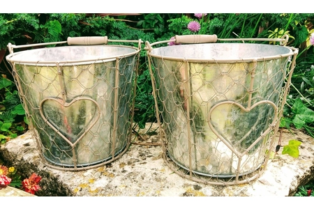 Metal Pail Planters Metal Pail Planters