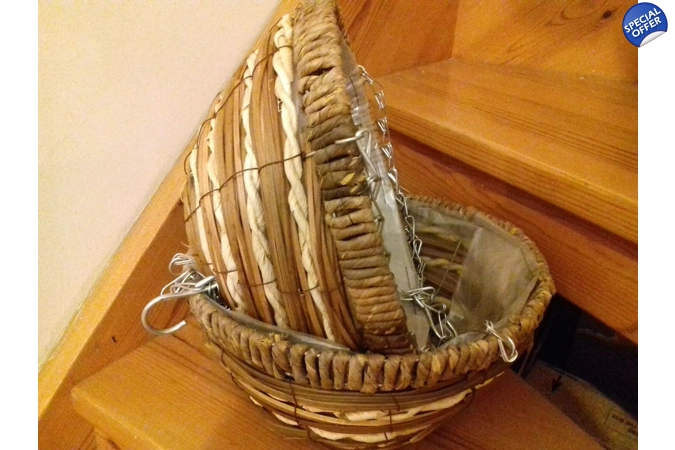2 x Emma Hanging Basket 12" 2 x Emma Hanging Basket 12"