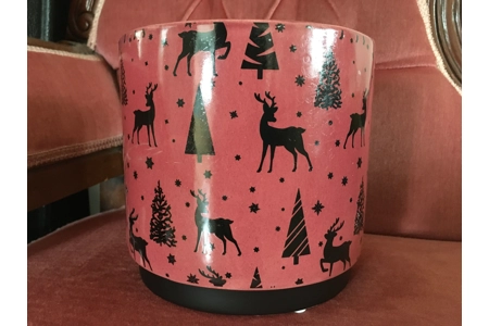 Ceramic Planter Christmas Design