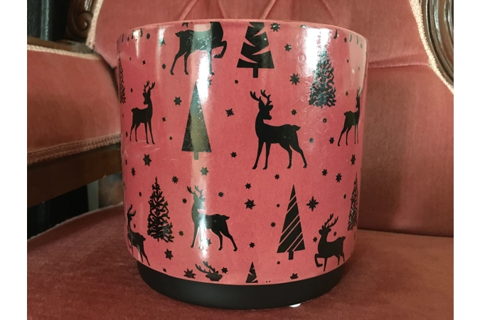 Ceramic Planter Christmas Design