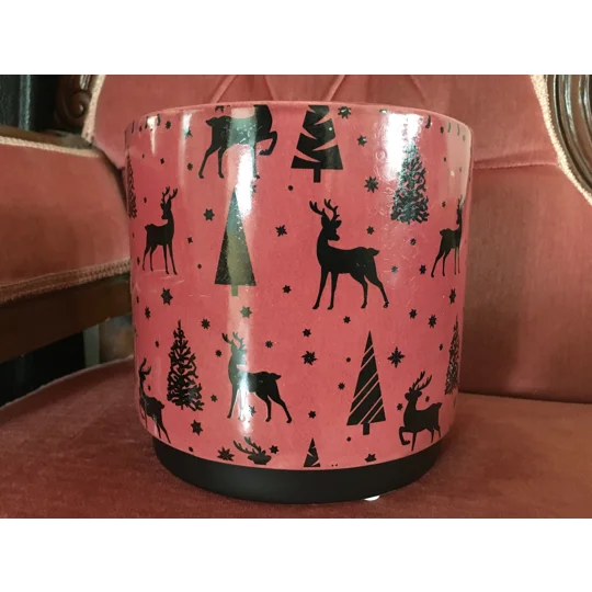 Ceramic Planter Christmas Design