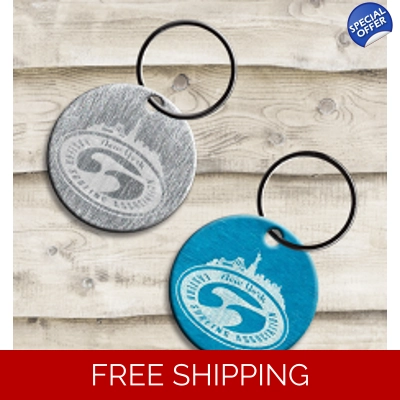 ESA NY Engraved Key Chain Pendant