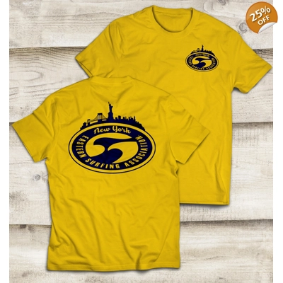 ESA NY Skyline Logo Adult T Shirt-Gold