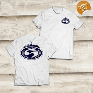 ESA NY Skyline Logo Youth - White