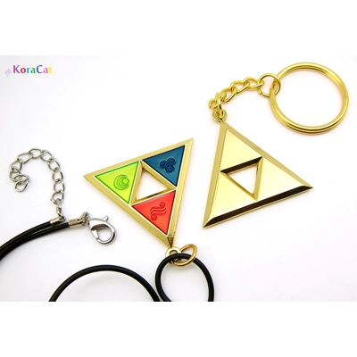 Zelda - Triforce Necklace Keychain