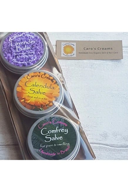 Lavender, Calendula, Comfrey Salves