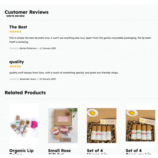Organic Lip Balms