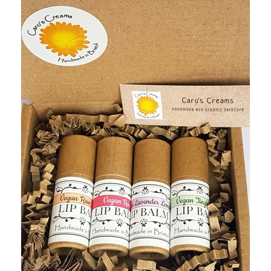 Set of 4 Vegan Lip Balms