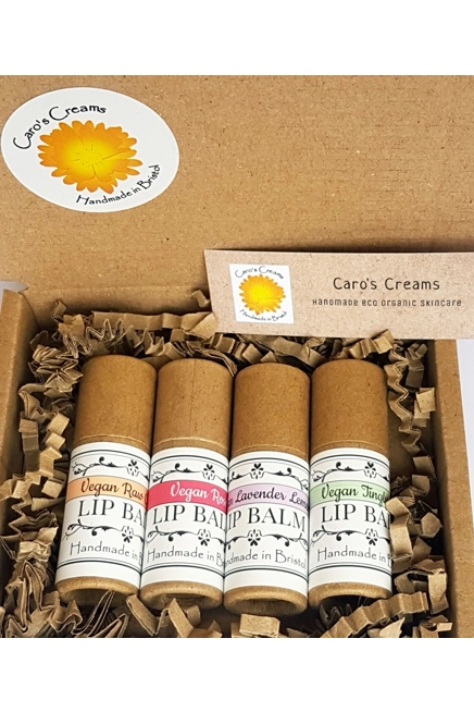 Set of 4 Vegan Lip Balms