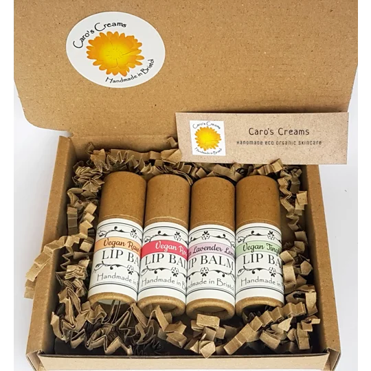 Set of 4 Vegan Lip Balms