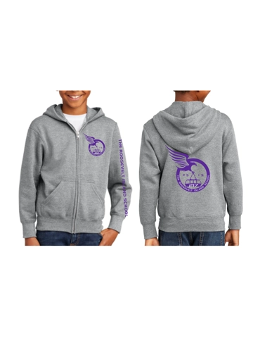 Gray Zip Up YOUTH Sweatshirt