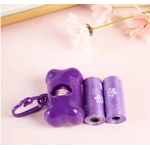 4pcs Paw Pattern Pet Poopbag & Dispenser 1