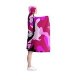 Hawks 12 Pink Cammo Hoodie Blanket