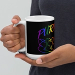 Purrride LGBTQ Black glossy mug