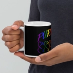 Purrride LGBTQ Black glossy mug