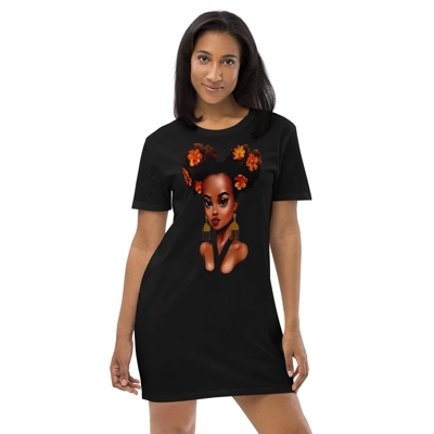 Afro Puff Beauty Organic cotton t-shirt dress