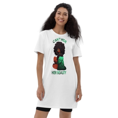 Cant Hide her Beauty Organic cotton t-shirt dress
