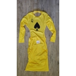 Poker Print Backless long sleeve dress