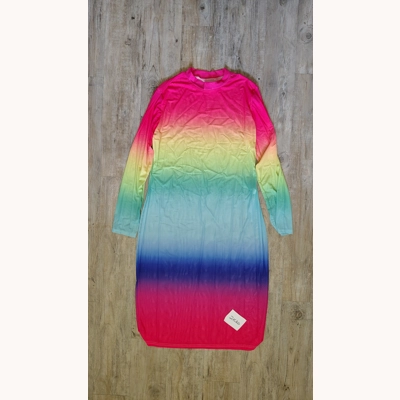 Sheer Mock Neck dress TieDye